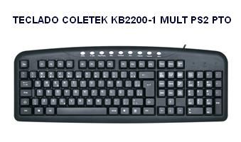 TECLADO COLETEK KB2200-1 MULT PS2 PTO