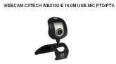 WEBCAM C3TECH WB2102-E 16.0M USB MIC PTO/PTA