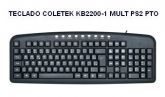 TECLADO COLETEK KB2200-1 MULT PS2 PTO